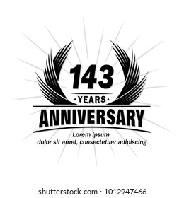 143 years vector and illustration template.