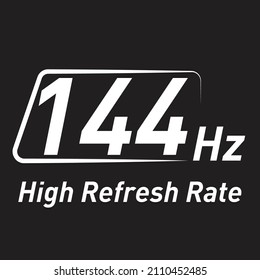 144Hz high refresh rate icon black background