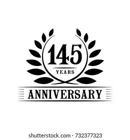 145 years anniversary logo template. 