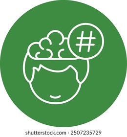 146 - Hashtag Line Multi Circle Vector Icon Design