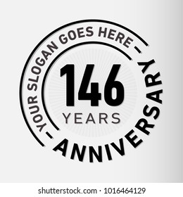 146 years anniversary logo template. Vector and illustration.