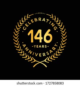 146 years design template. 146th logo. Vector and illustration.