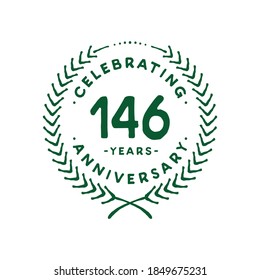146 years design template. 146th logo. Vector and illustration.