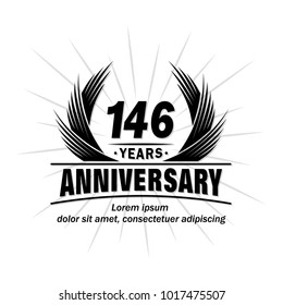 146 years vector and illustration template.