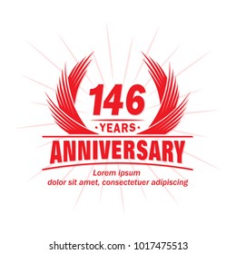 146 years vector and illustration template.