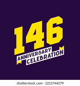 146. Jubiläumsfeier, Vektordesign, 146 Jahre Jubiläum