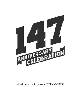 147 Anniversary Celebration greetings card,  147th years anniversary