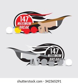 147 Maximum Break Badge Design Vector Illustration