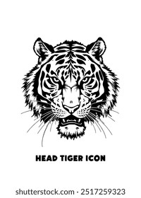 147 tiger head illustration model for coloring