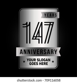 147 years anniversary design template. Vector and illustration.