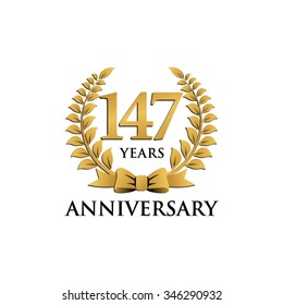 147 years anniversary wreath ribbon logo 