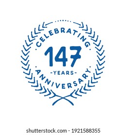 Design-Vorlage für 147 Jahre. 147. Vektorgrafik und Illustration.