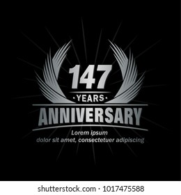 147 years vector and illustration template.