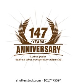 147 years vector and illustration template.