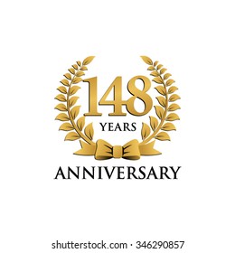 148 years anniversary wreath ribbon logo 