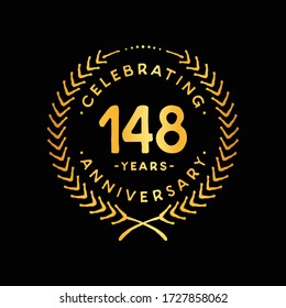 148 years design template. 148th logo. Vector and illustration.