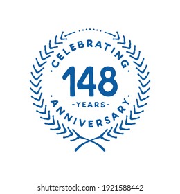 148 years design template. 148th vector and illustration.