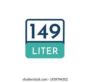 149 liters icon vector illustration