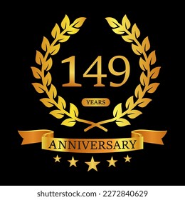 149 th Anniversary logo template illustration. suitable for you