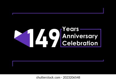 149 Years Anniversary Celebration Vector Template Design