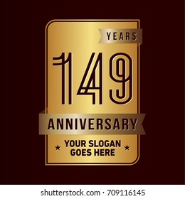 149 years anniversary design template. Vector and illustration.