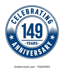 149 years anniversary logo template. Vector and illustration.