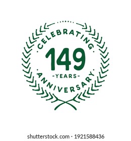 149 years design template. 149th vector and illustration.