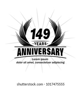 149 years vector and illustration template.