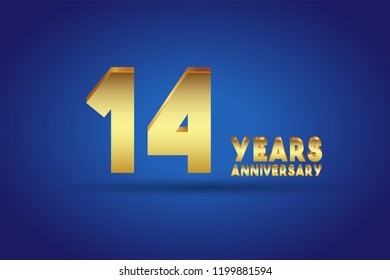 14th Anniversary numbers. background for anniversary