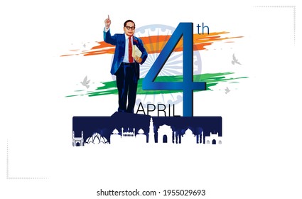 14th April Indian gentleman icon Babasaheb Ambedkar Jayanti day celebration