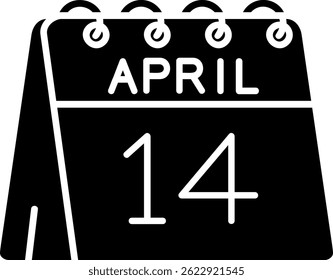 14th of April Line vector Icon Design