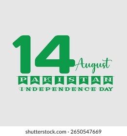 14th august happy independence day Pakistan 78 years logo greetings. abstract vector illustration design.
