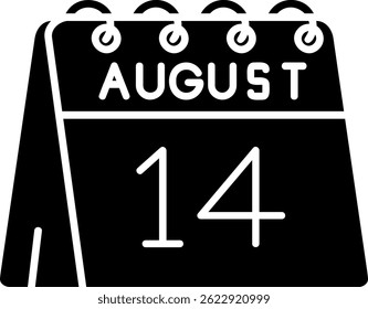 14th of August Line vector Icon Design
