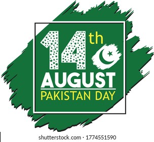 14th August Pakistan Independence Day Vector Logo