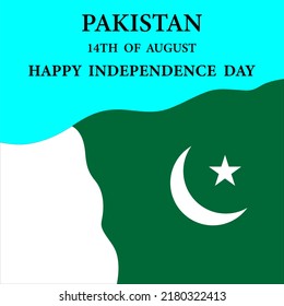 14th of august pakistan independence day celebration poster.Vector illustration.