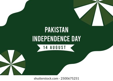 14th August Pakistan Independence day vector illustration design. Pakistan Logo with moon and star template design. Happy independence day.