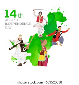 14th of august Pakistan Independence Day Cultural background.