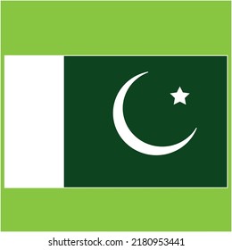 14th, august. Pakistani flag vector