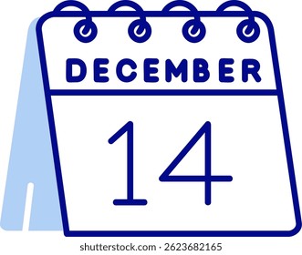 14th of December Line vector Icon Design
