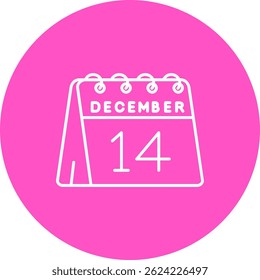14th of December Line vector Icon Design