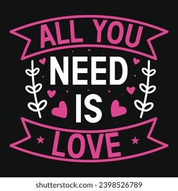 14th February happy Valentines day loves day typography tshirt design