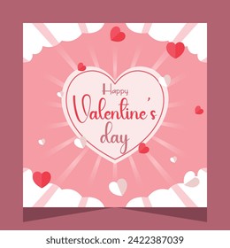 14th February Valentine Day Social Media Post Design Template