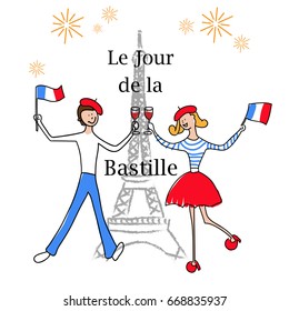 14Th july. French translation of the inscription: Bastille day!