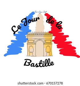 The 14th of july. French translation of the inscription: Bastille day!