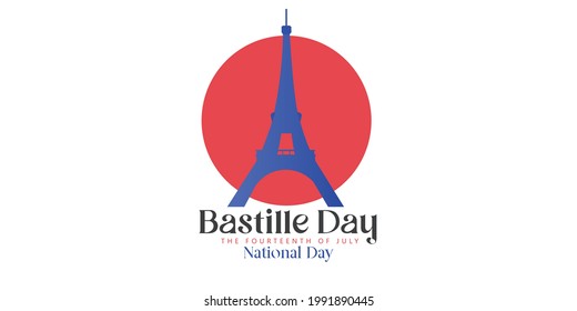 14th of July Happy Bastille day, French National Day 