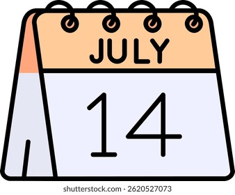 14th of July Line vector Icon Design