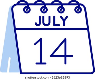 14th of July Line vector Icon Design