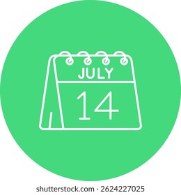 14th of July Line vector Icon Design