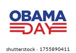 14th June Obama Day of US America. Vector Logo Illustration.