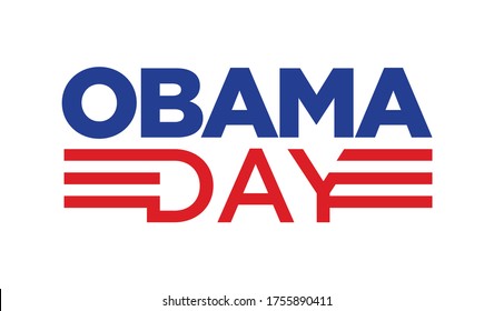 14 de junio Día de Obama en Estados Unidos. Ilustración del logotipo del vector.